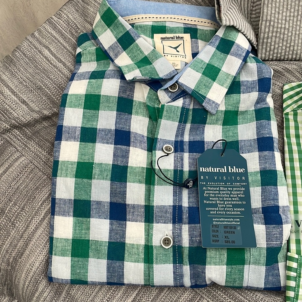 Natural blue XL mens shirt